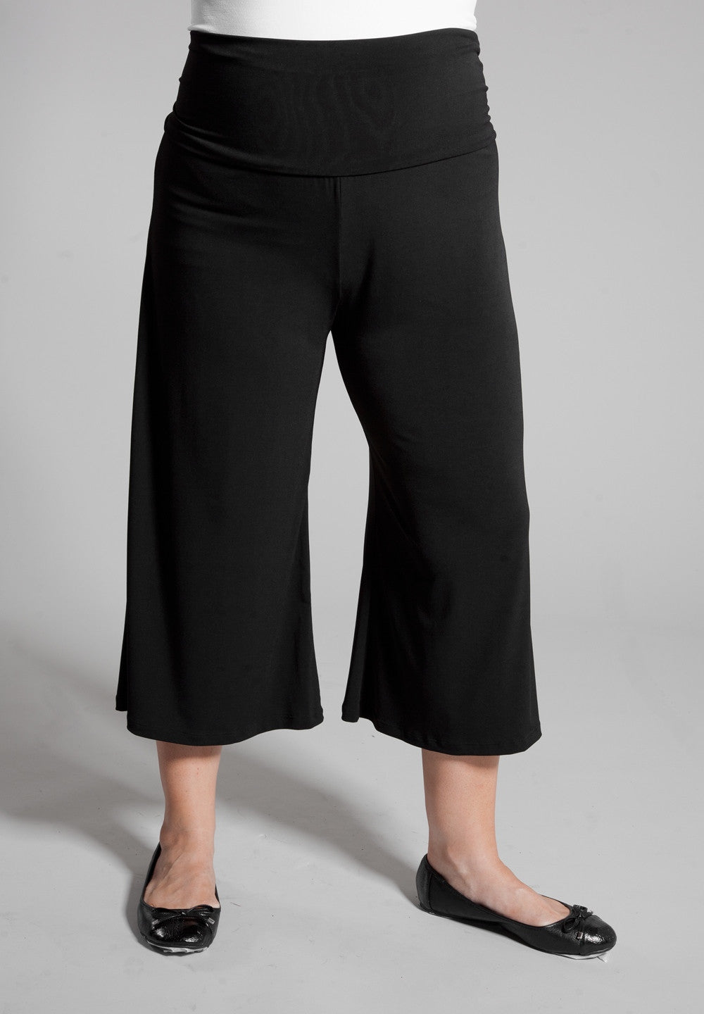 Plus Size Elastic Waist Gaucho Pants – 2020AVE