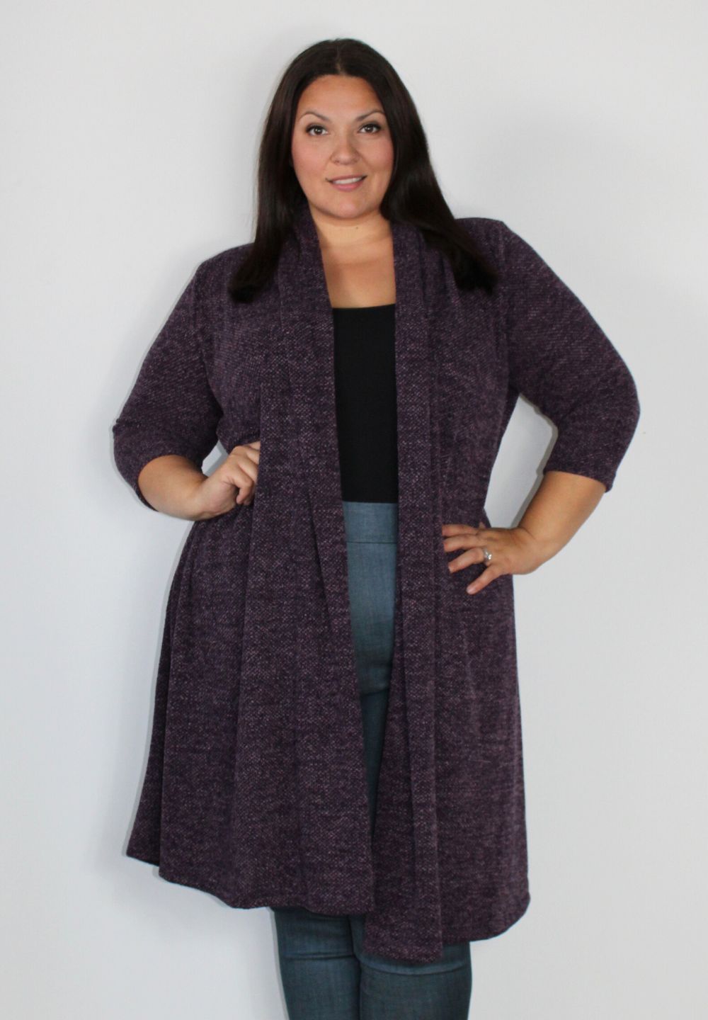 Trendy Plus Size Tops | Parker Long Cardigan | SWAK Designs