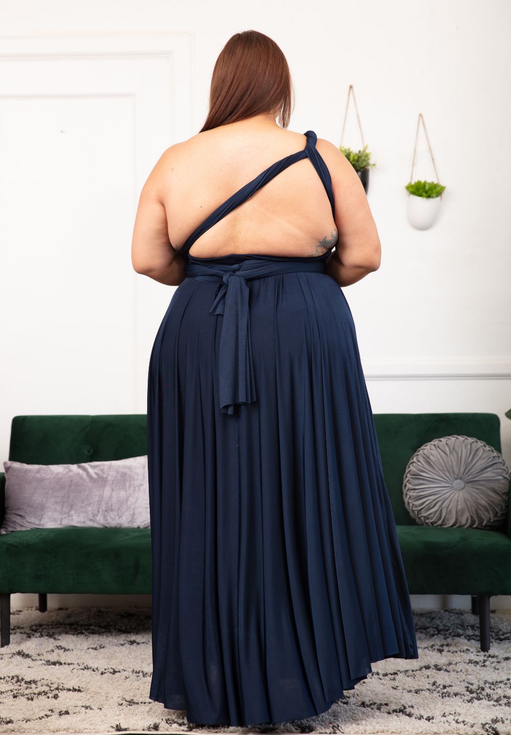 SWAK Designs Sexy Black Eternity Wrap Maxi Dress, Versatile Party